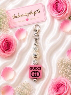 Handmade G G Pink Bling Boujee Bag Charm